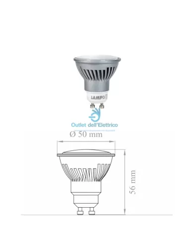 Lampo DIKLED5W230/BF Lampe Led 230v 5w gu10